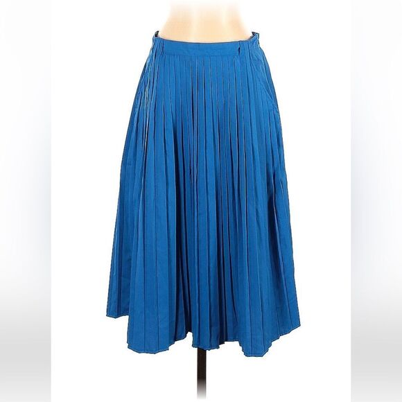 Volvos x Natalie Suarez Unity Collective Series Blue Pleated Midi Skirt Sz 5 - Picture 1 of 11